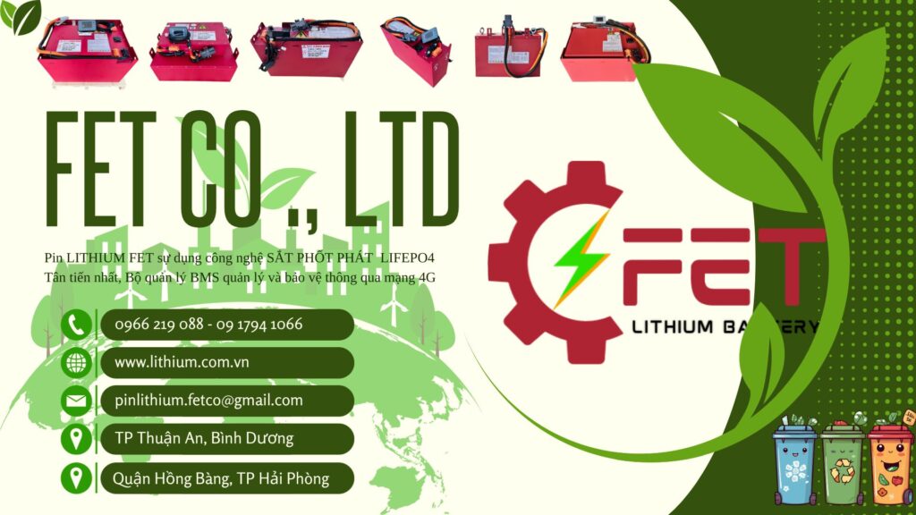 Pin Lithium xe nang dien